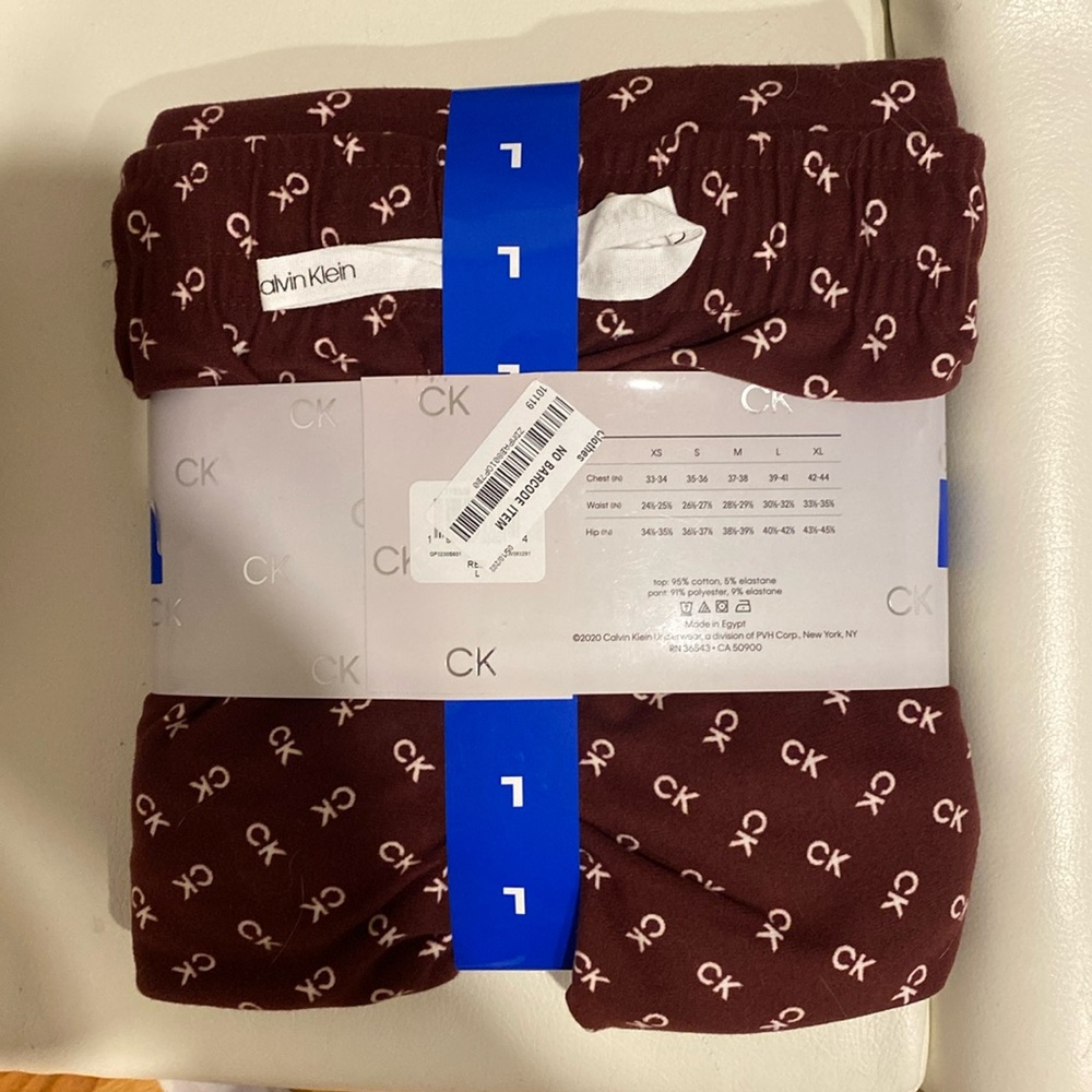 Brand new size large CK pajama pants set